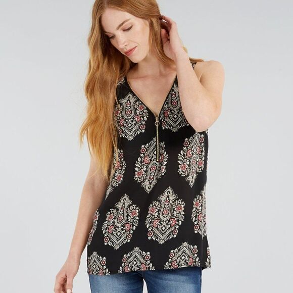 KISMET Partial Zip Front Top Size Extra Small - Picture 1 of 5